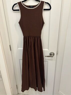 NWT The Workshop Knit Brown maxi dress